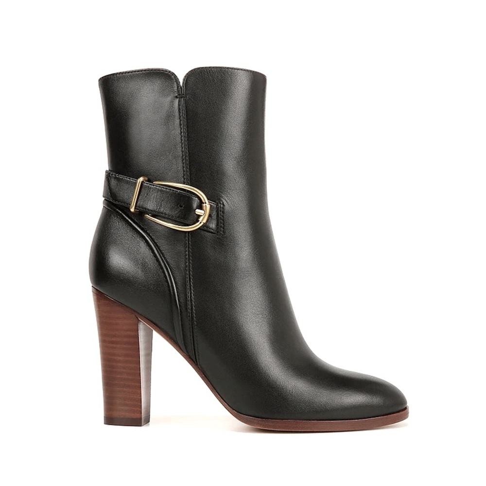 Veronica Beard Viv Leather Ankle Bootie